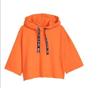 H&M Orange Cropped Hoodie!